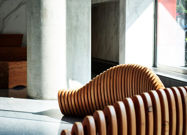 The Well Lobby Reclaimed Douglas Fir Pieces