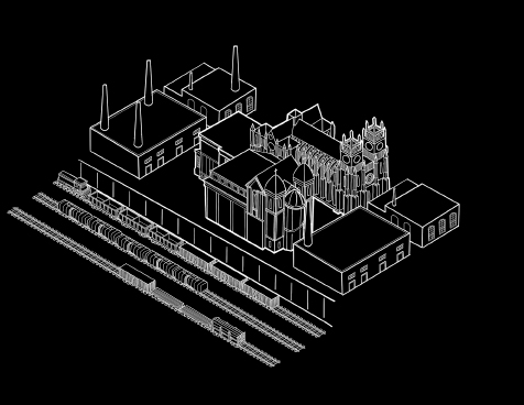 Industrialization Line Drawing