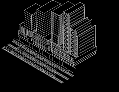 The Well Line Drawing